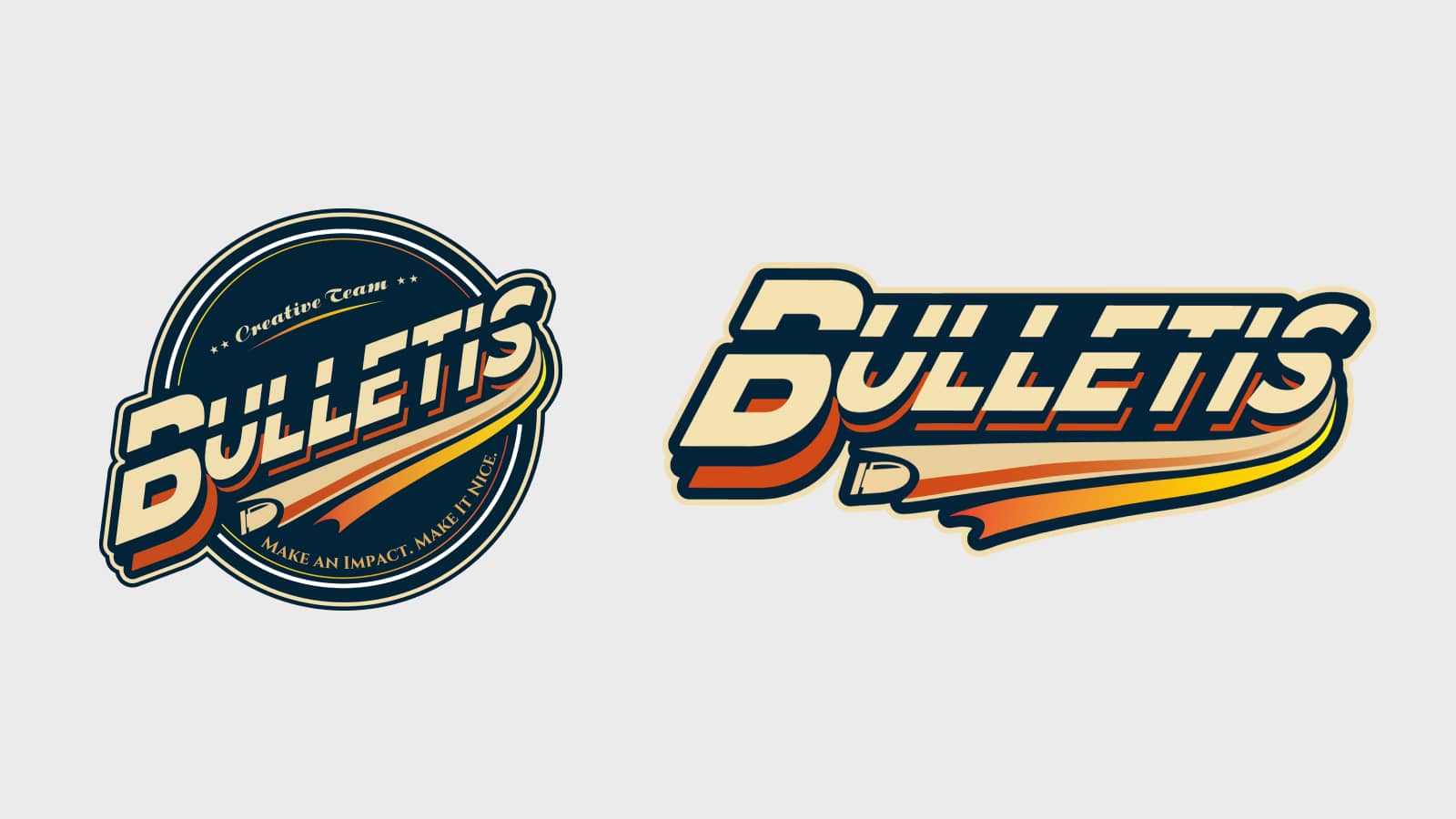 BULLETISのサブロゴ。円形版と横長版の2種類